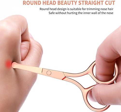 Nose Hair Scissors, Small Round Tip Safety Eyebrow Scissors - Image 3
