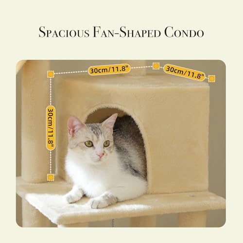 PAWZ Road Floor to Ceiling Cat Tree, 85–112" Tall Cat Tower - Image 6