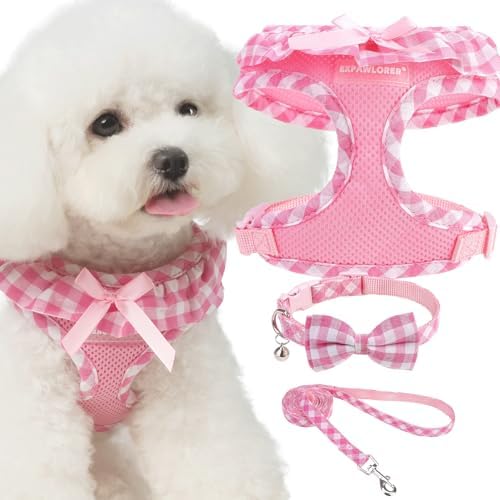 EXPAWLORER Step-in Dog Harness Small Sized Collar and Leash Set by EXPAWLORER