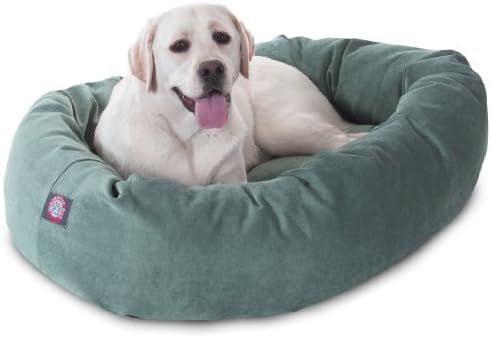 Majestic Pet 40 Inch Micro Velvet Calming Dog Bed Washable – Cozy Soft Round by MajesticPet