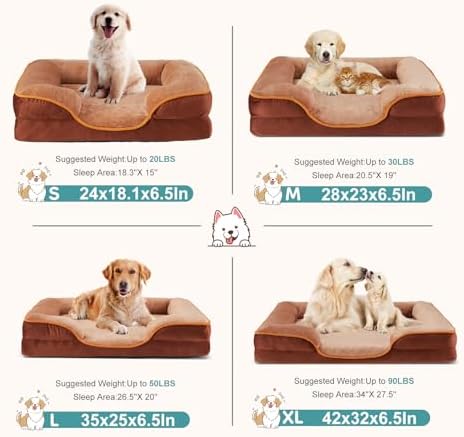Sweetcrispy Orthopedic Large Dog Bed, Waterproof Pet Sofa Supportive Bed - Image 4