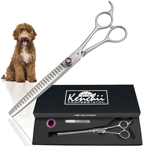 Kenchii Scorpion Dog Grooming Shears, 24 Tooth Blending by Kenchii