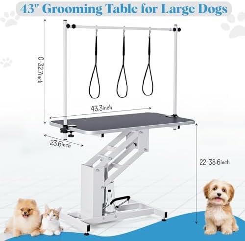GarveeLife 43.3" Hydraulic Dog Grooming Table - Image 5