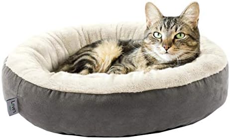 Love's cabin Round Donut Cat and Dog Cushion Bed, 20in Bed by Lovescabin