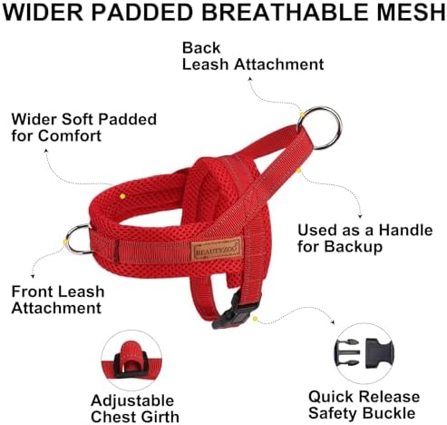 BEAUTYZOO Dog Harness for Large Dogs, No Pull Step in Pet Vest and Leash Set - Image 6
