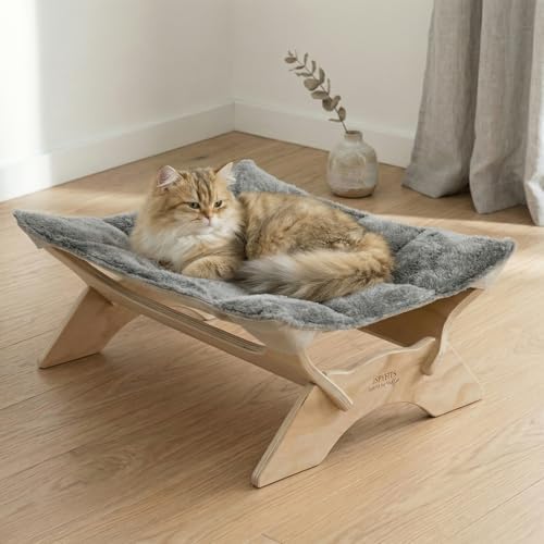 JSPYFITS Elevated Cat Bed Hammock, Raised Cat Bed by JSPYFITS