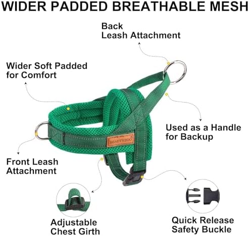 BEAUTYZOO Dog Harness Medium Sized and Leash Set, No Pull Step in Pet Vest - Image 2