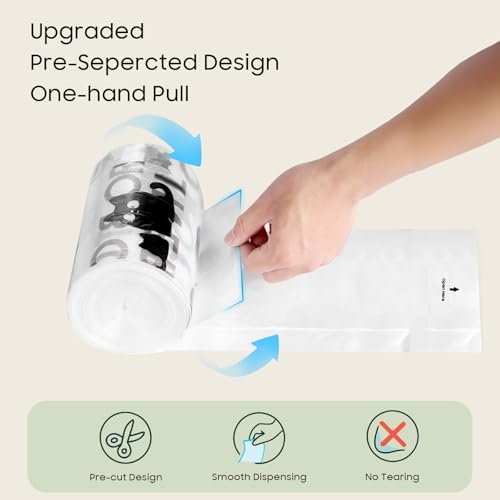 90 Pack Cat Litter Box Robot Model 5/4/3 Waste Bags, Tear Resistant, Transparent - Image 3