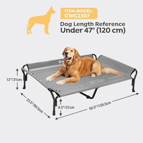 Veehoo Cooling Elevated Dog Bed, XL Raised Pet Cot - Image 3
