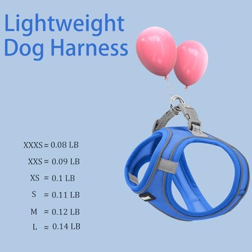 Solmoony Sparkly Medium Dog Harness and Leash Set, Step in Soft Light Puppy Vest - Image 5
