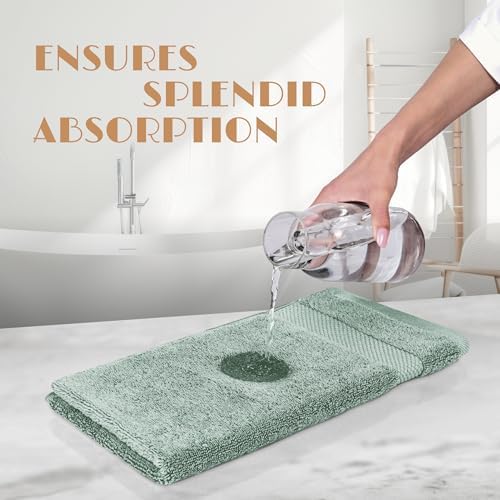 Wealuxe Mint Green Hand Towels 16x27 - Image 5