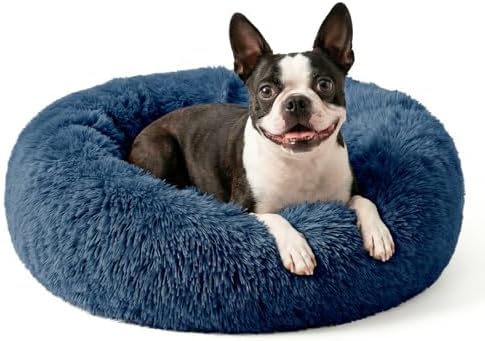 Calming Dog Bed for Medium Dogs Washable Donut 30 inches Anti-Slip Pet Bed by nononfish