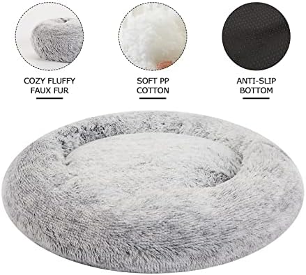 Bedfolks Calming Fluffy Donut Dog Bed - Image 3