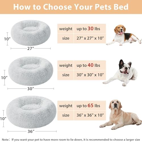 WNPETHOME Large Round Calming Dog Bed Cat Bed - Image 3