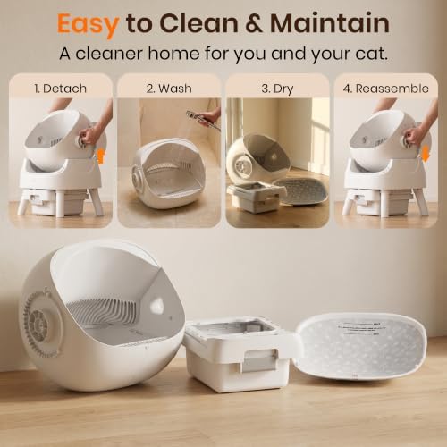 Self Cleaning Litter Box, Self Cleaning Cat Litter Box, Open-Top Design - Image 5