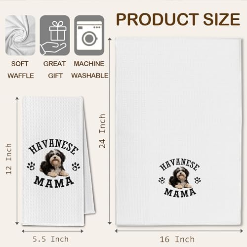 Havanese Mama Kitchen Towels, Dog Mama Maltese Gifts - Image 6