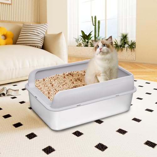 Kichwit Extra Large Stainless Steel Cat Litter Box - Image 6