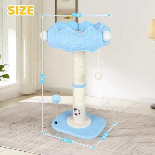 Tall Cat Scratching Post for Indoor Cats, Sisal Scratching Post - Image 5