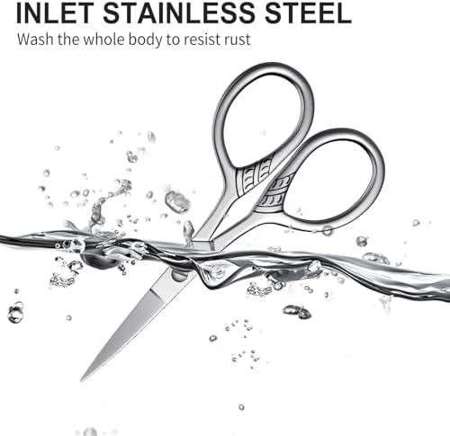 Professional Grooming Scissors for Hair, Eyebrow Trimming, Mustache - Image 7