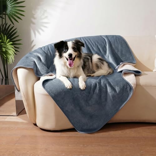 Sunheir Waterproof Blanket for Bed & Couch, Reversible Soft Sherpa Fleece by SUNHEIR