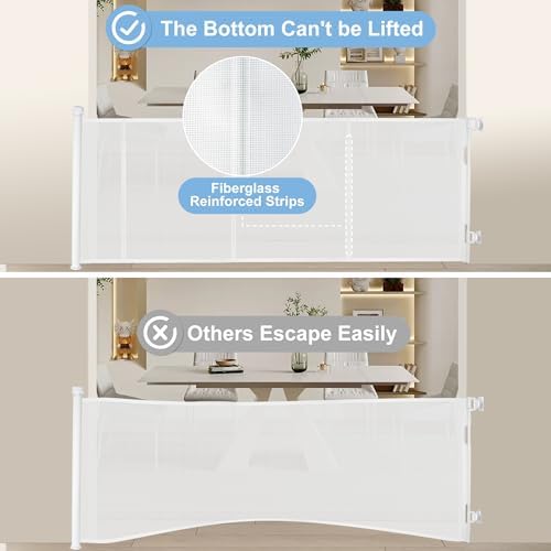 Retractable Baby Gates for Stairs& Doorways, Extends to 120" - Image 4