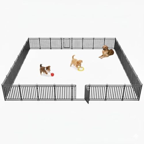 Thickened Outdoor Dog Fence, 32 Panels by Petorldog