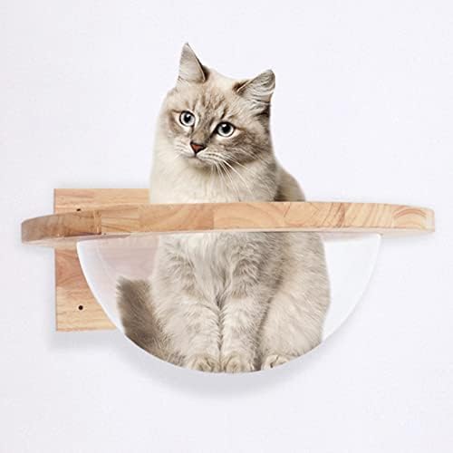 Wall-Mounted Wooden Cat Space, Cat Bed Capsule-Style Transparent Cover - Image 6