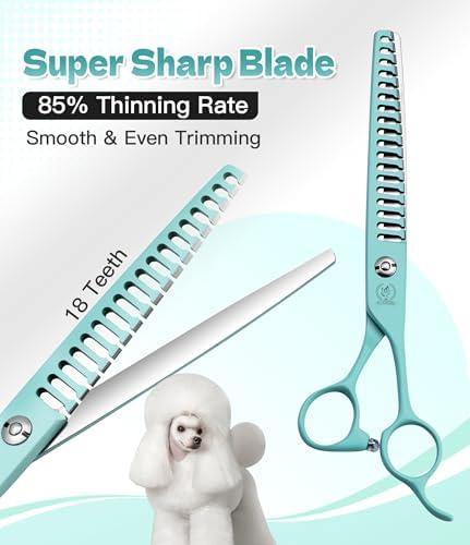 7" Professional Dog Grooming Scissors Set, Japanese 440C Stainless Steel - Image 3