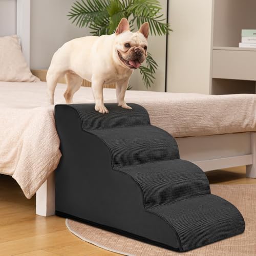 Aodisman Dog Steps for Bed or Couch, 4-Step Pet Stairs Ramp for Small Dogs - Image 3