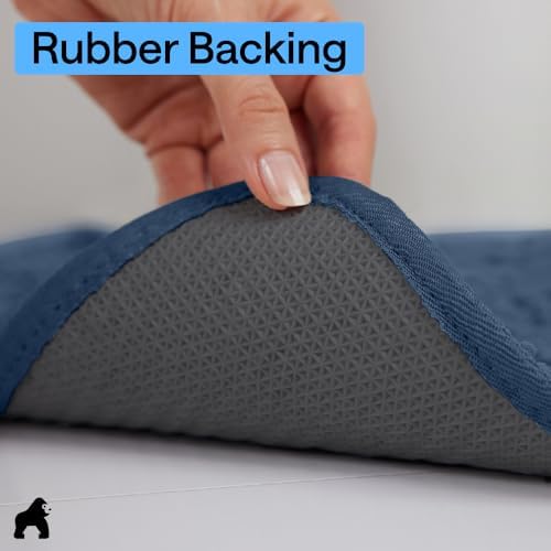 GORILLA GRIP SoakSTOPPER Dog Door Mat, Machine Wash and Dry, 36x24 Navy - Image 5