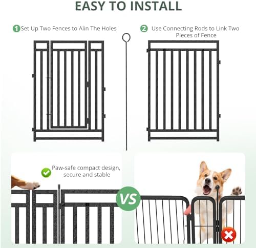 Thickened Outdoor Dog Fence, 48 Panels - Image 3