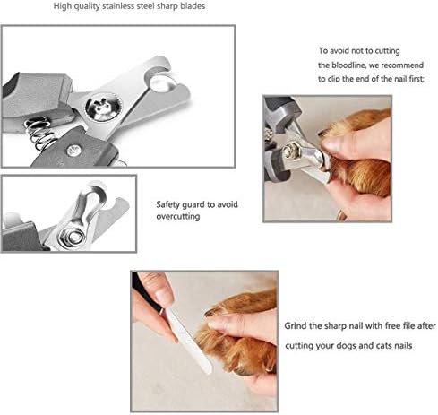 Pet Nail Clippers and Trimmers Set Safety Guard to Avoid Over Cutting Razor - Image 5