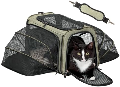 Petsfit Medium Double Expandable Cat Carrier by Petsfit