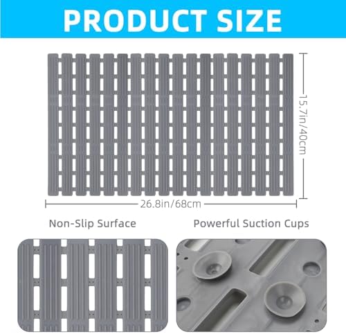 Dog Bath Mat for Tub, Non-Slip Shower Pad, 26.8 x 15.7 in - Image 3