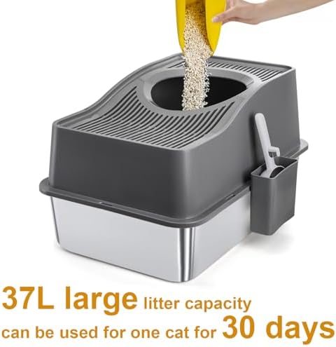 SOUJOY Stainless Steel Cat Litter Box - Image 3