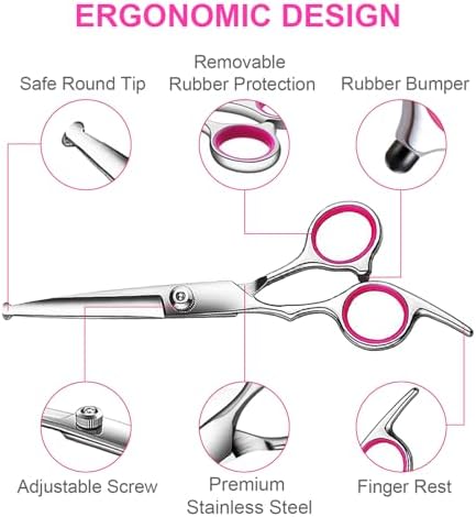 TINMARDA Dog Grooming Kit, Professional Stainless Steel Dog Grooming Scissors - Image 5