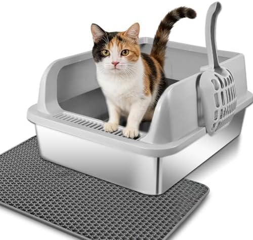Stainless Steel Cat Litter Box, Kitty Litter Box by Unknown