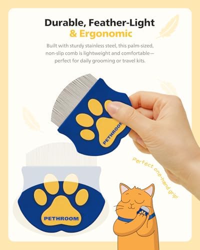 PETHROOM Professional Eye Comb for Pets, Stainless Steel Tear Stain Remover - Image 6