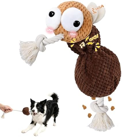 Yipetor Mosquito Squeaky Dog Toy, Cotton Rope Chew Toy by WelcometoYipetor