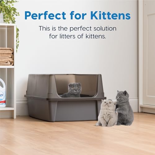 IRIS USA XX-Large High Sided Cat Litter Box, Scatter Shield - Image 3