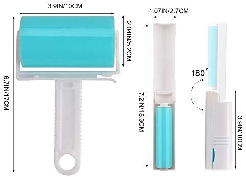 NUOBUT Reusable Sticky Lint Roller 5 Pack, 2 Large & 3 Mini - Image 4