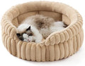 Bedsure ComfyFleece® Washable Cute Large Cat Bed, Soft Round Puppy Bed by BEDSURE