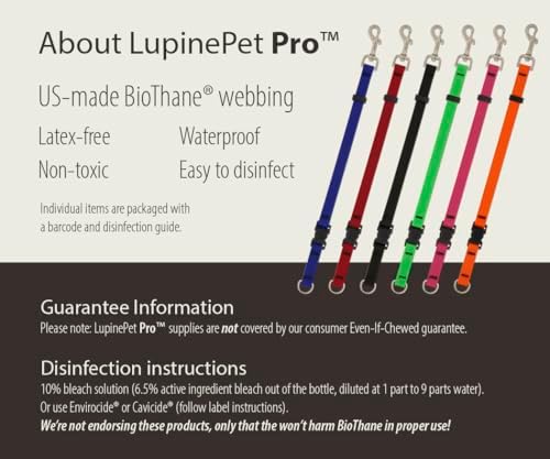 LupinePet Pro Grooming Loop for Dogs, Waterproof, Brick Red, 3/4-inch Wide - Image 3