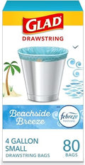 Glad Small Trash Bags, Bathrooms and Bedroom Bins, Beachside Breeze Scented by GladTrashFoodStorage