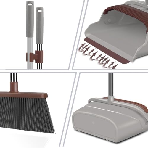 Upgrade Broom and Dustpan Set, Self-Cleaning - Image 3