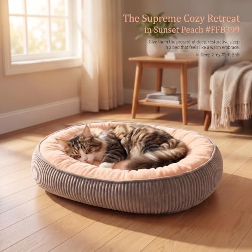 Calming Dog Bed for Medium Dogs, Orthopedic Washable Pet Bed - Image 3