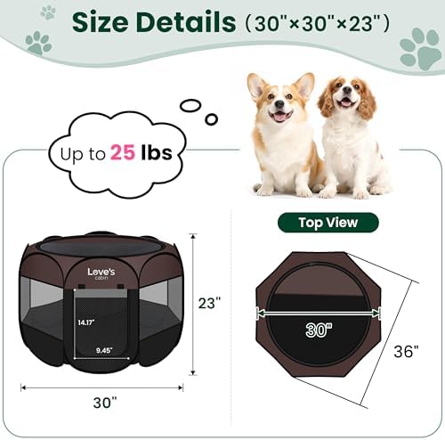 Love's cabin Pet Puppy Dog Playpen, Medium Dog Tent Crates Cage Indoor/Outdoor - Image 3