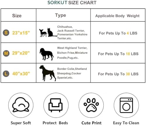 SORKUT 1 Pack 3 Puppy Blanket, Fleece Pet Dog Blanket - Image 6
