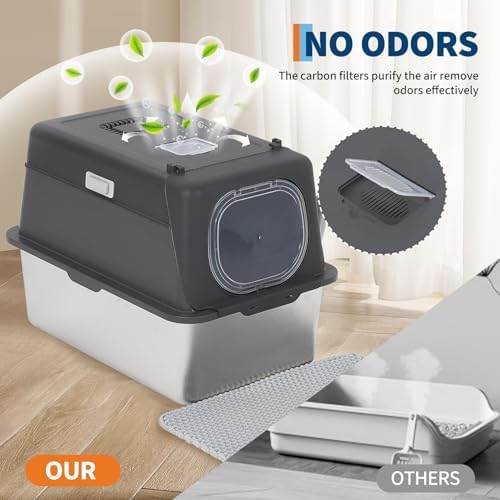 55L Stainless Steel Cat Litter Box - Image 6