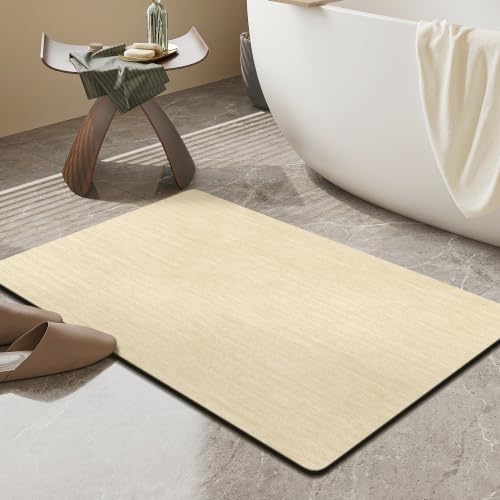Mecko Bath Mat Ultra Thin Beige by Mecko